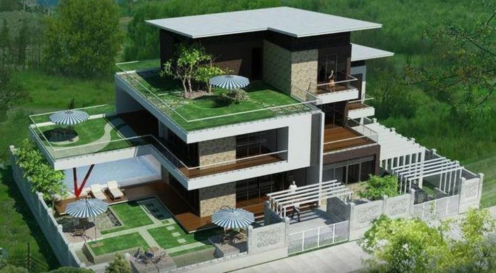 cận cạnh một sa bàn biệt thự sang trọng