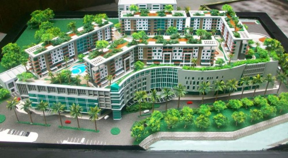 Thêm cảnh quan giúp mô hình giúp công trình tạo sự hài hòa