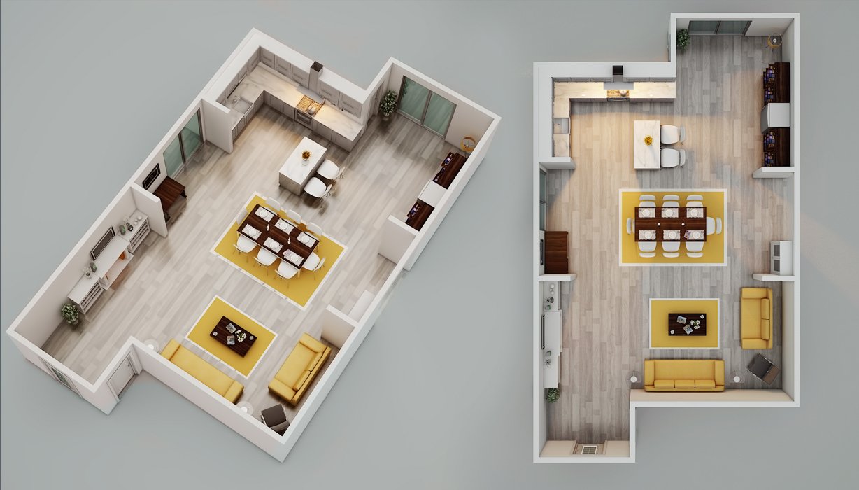Sa bàn kiến trúc nội thất 3d