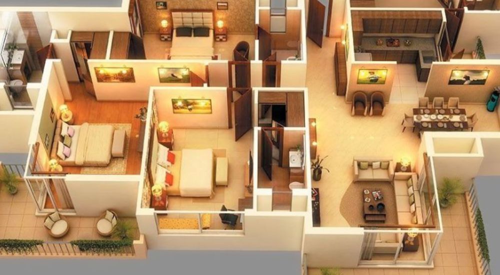 nội thất mô hình sơ bộ