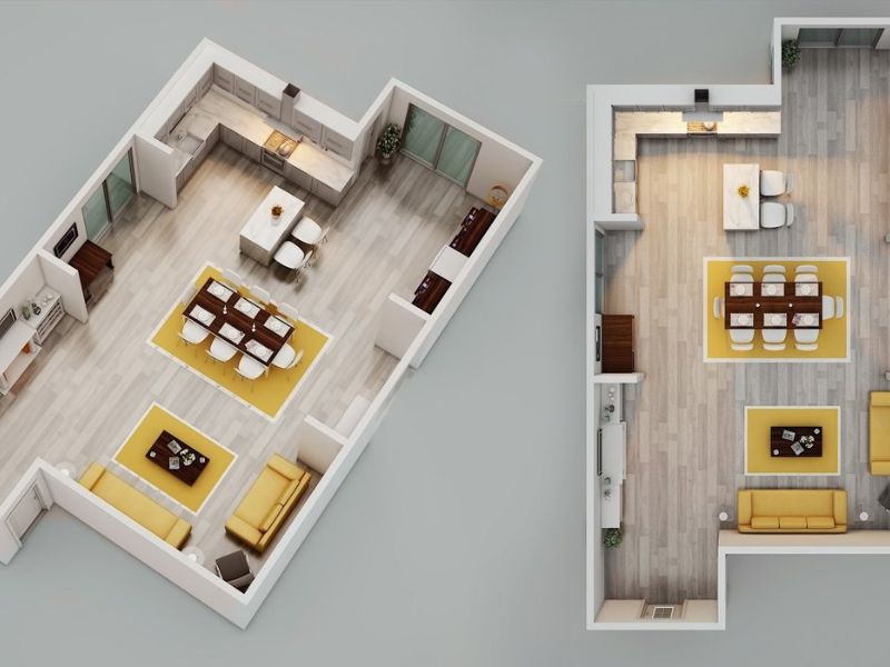 Sa bàn kiến trúc nội thất 3d