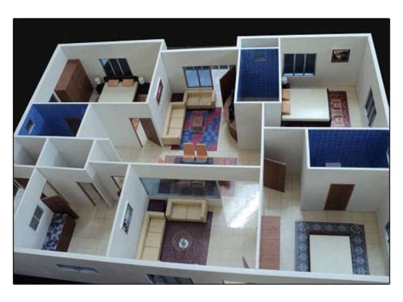 Sa bàn kiến trúc nội thất 3d