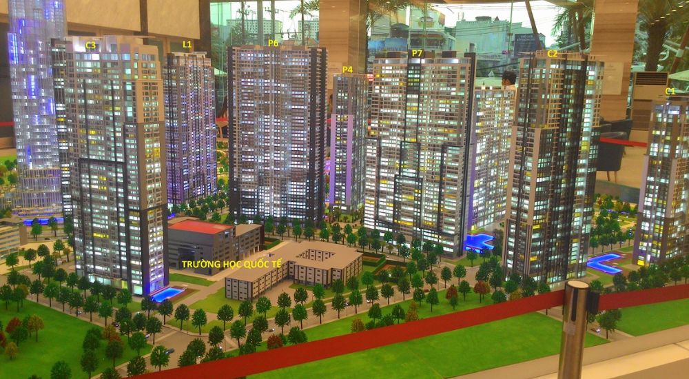 Sa bàn Vinhomes Central Park tái hiện chi tiết cấu trúc và vị trí khu đô thị