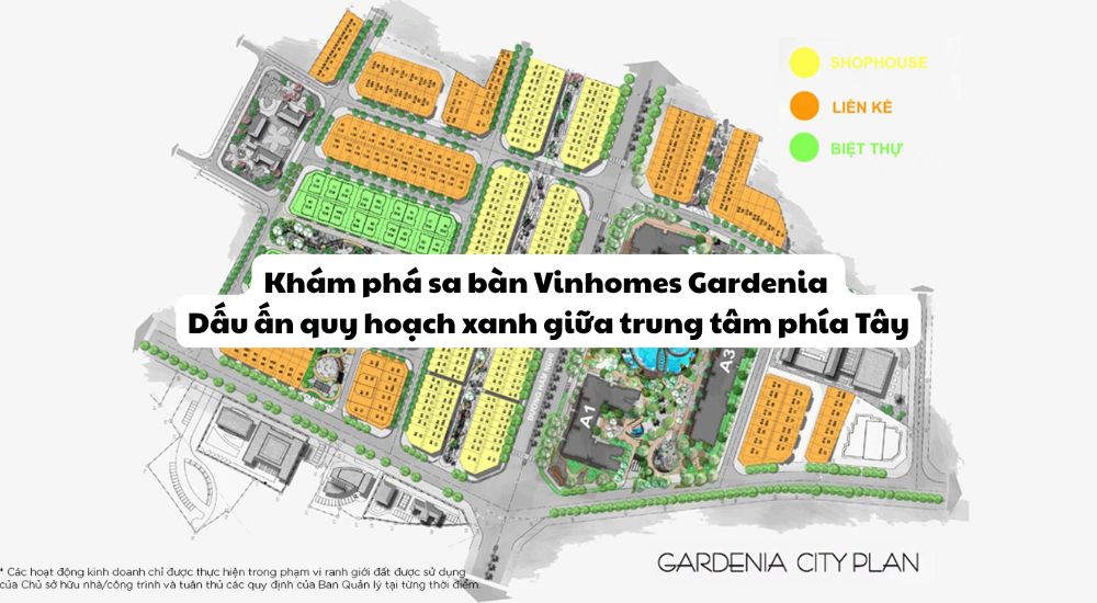 Khám phá sa bàn Vinhomes Gardenia – Dấu ấn quy hoạch xanh giữa trung tâm phía Tây